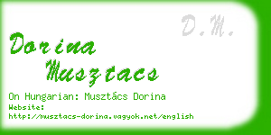 dorina musztacs business card